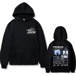 Sudadera con capucha con estampado de rapero Trueno Unisex, ropa de calle de moda Hip Hop, sudaderas con capucha informales de algodón de gran tamaño, sudadera de lana masculina