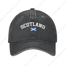 Scotland Flag Baseball Cap Denim Vintage Cotton Unisex Trucker Hat Unisex Casquette for Man Woman