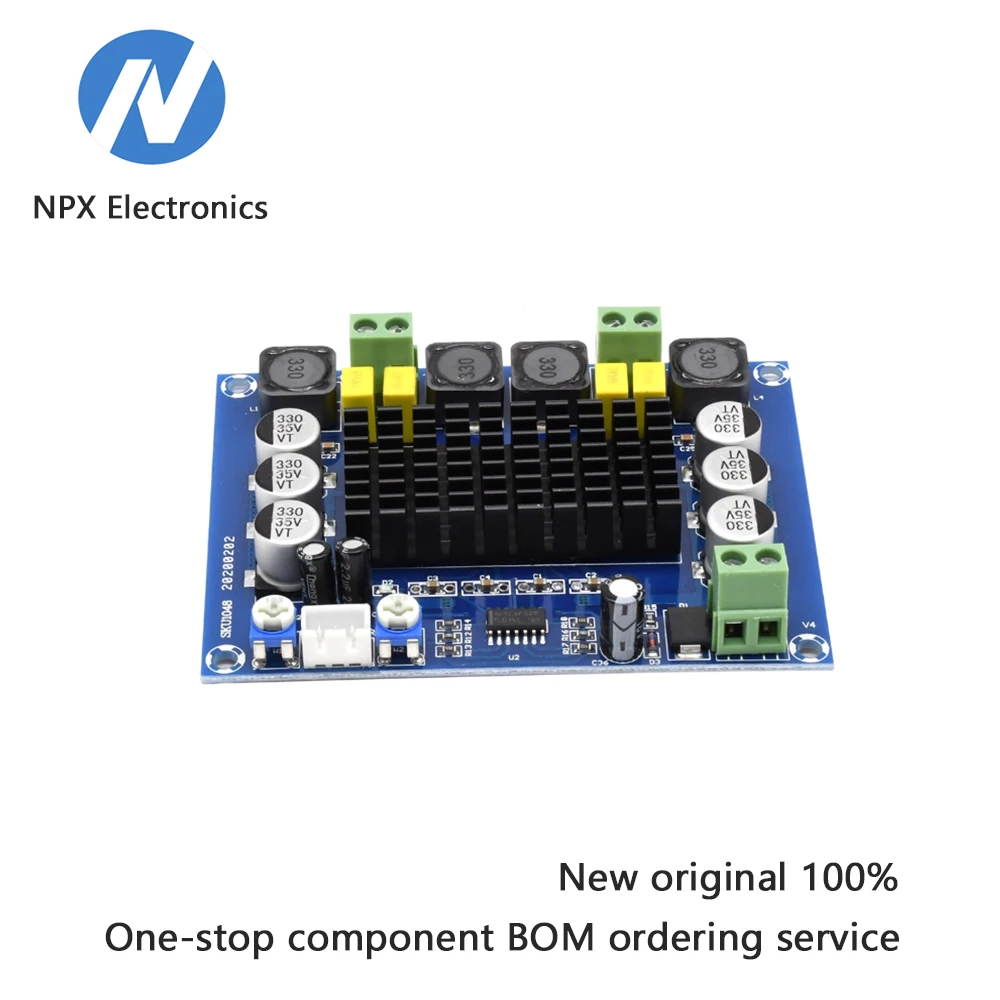 

XH-M543 Плата цифрового усилителя мощности высокой мощности TPA3116D2 Усиление звука D-класса Двухканальный 2*1