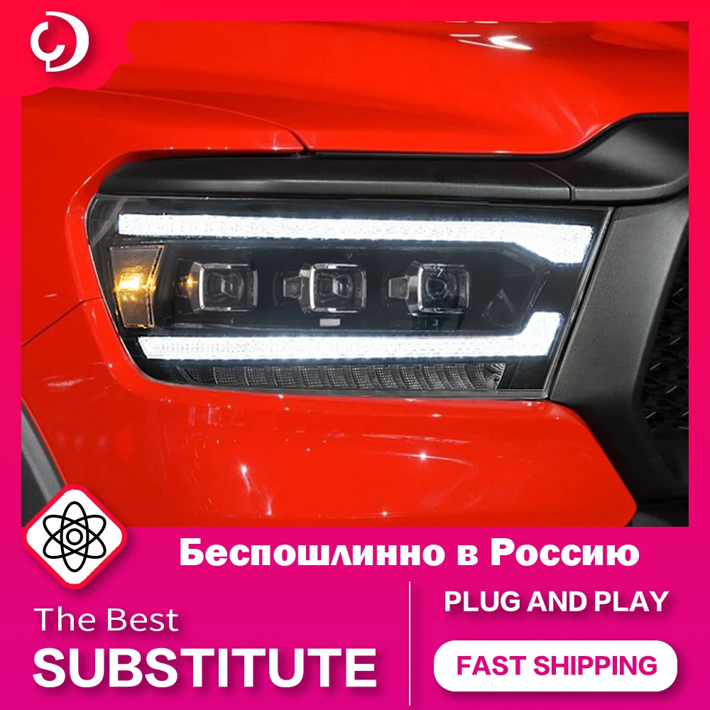 AKD Car Styling Headlights for Dodge RAM 1500 2500 3500 2009-2018 LED Headlight DRL Projector Bifocal Lens Auto Accessories