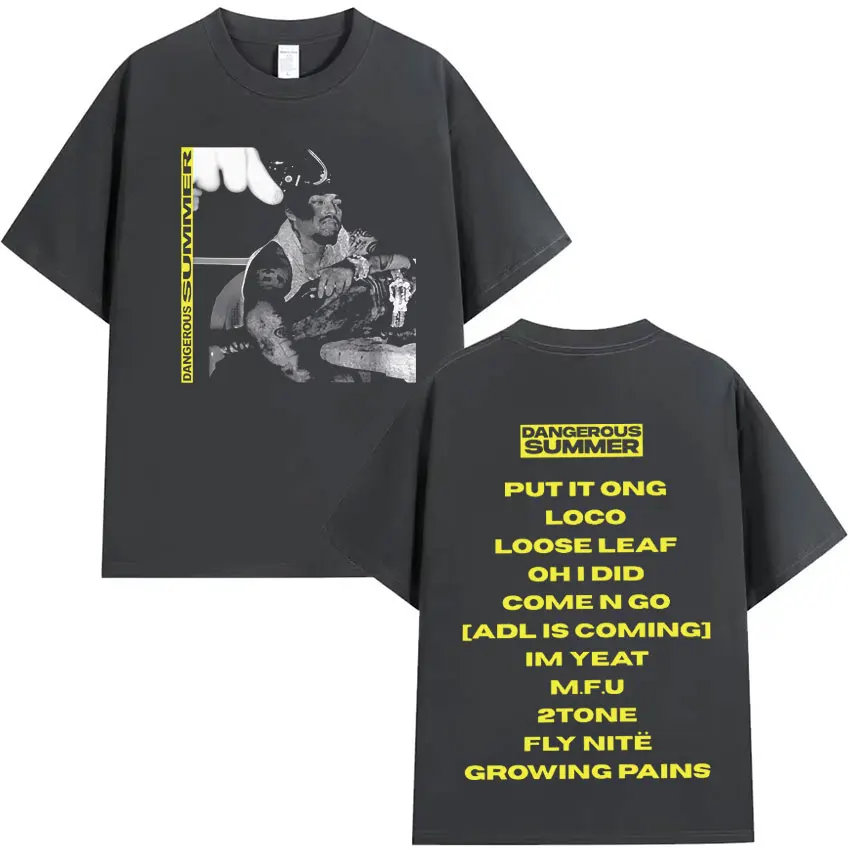 الخطير الصيف نيت الجرافيك Crewneck قميص مطبوع رجالي القوطية خمر القطن قصير الأكمام الصيف عادية المتضخم Y2K تي شيرت