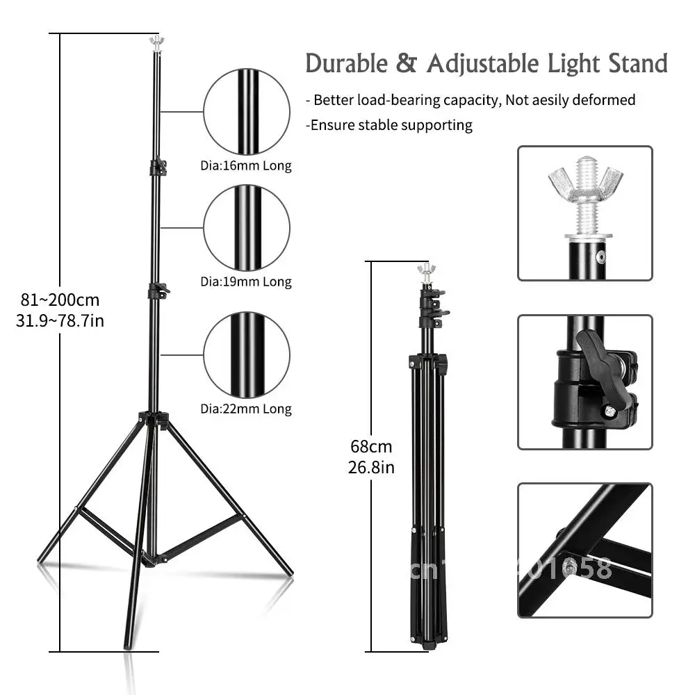 Backdrop Support System Kit With 2X3M Green Cloth For Muslins Backdrops Telescopic Background Stand Adjust With Carry Bag Clip