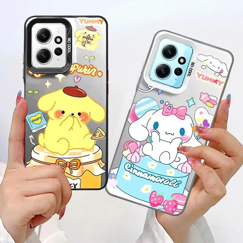 Cute Pompompurin Cinnamoroll Cover Phone Case for Xiaomi Redmi A1 A2 Plus A3x 12 13 12C 13C 5G Poco C50 C51 C61 X3 NFC TPU Soft