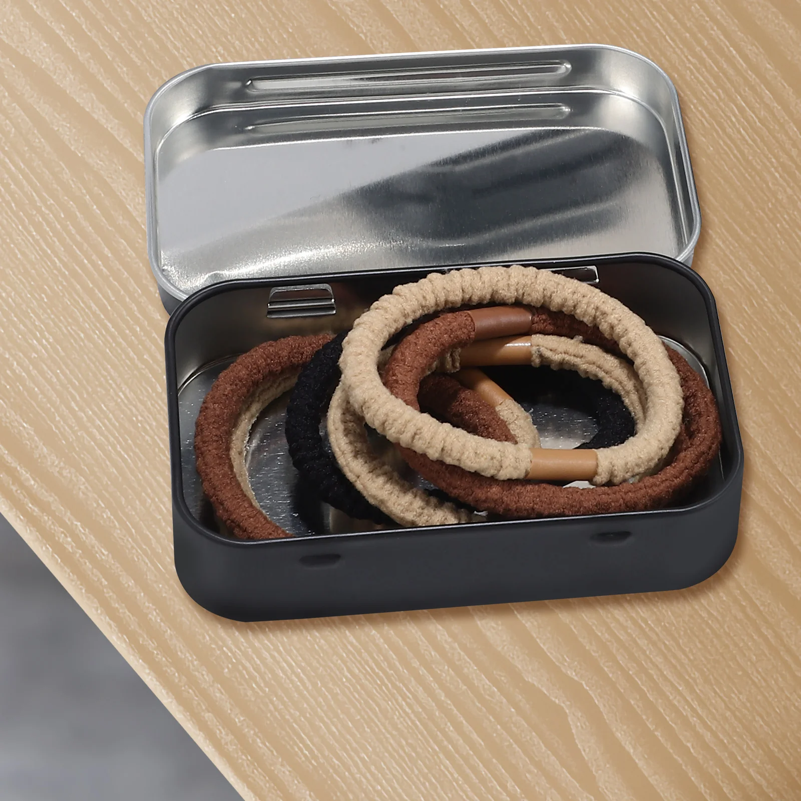 

4pcs Metal Tin Boxes Small Empty Hinge Lid Containers Portable Storage For Coins Keys Jewelry Mini Metal Tin Cases