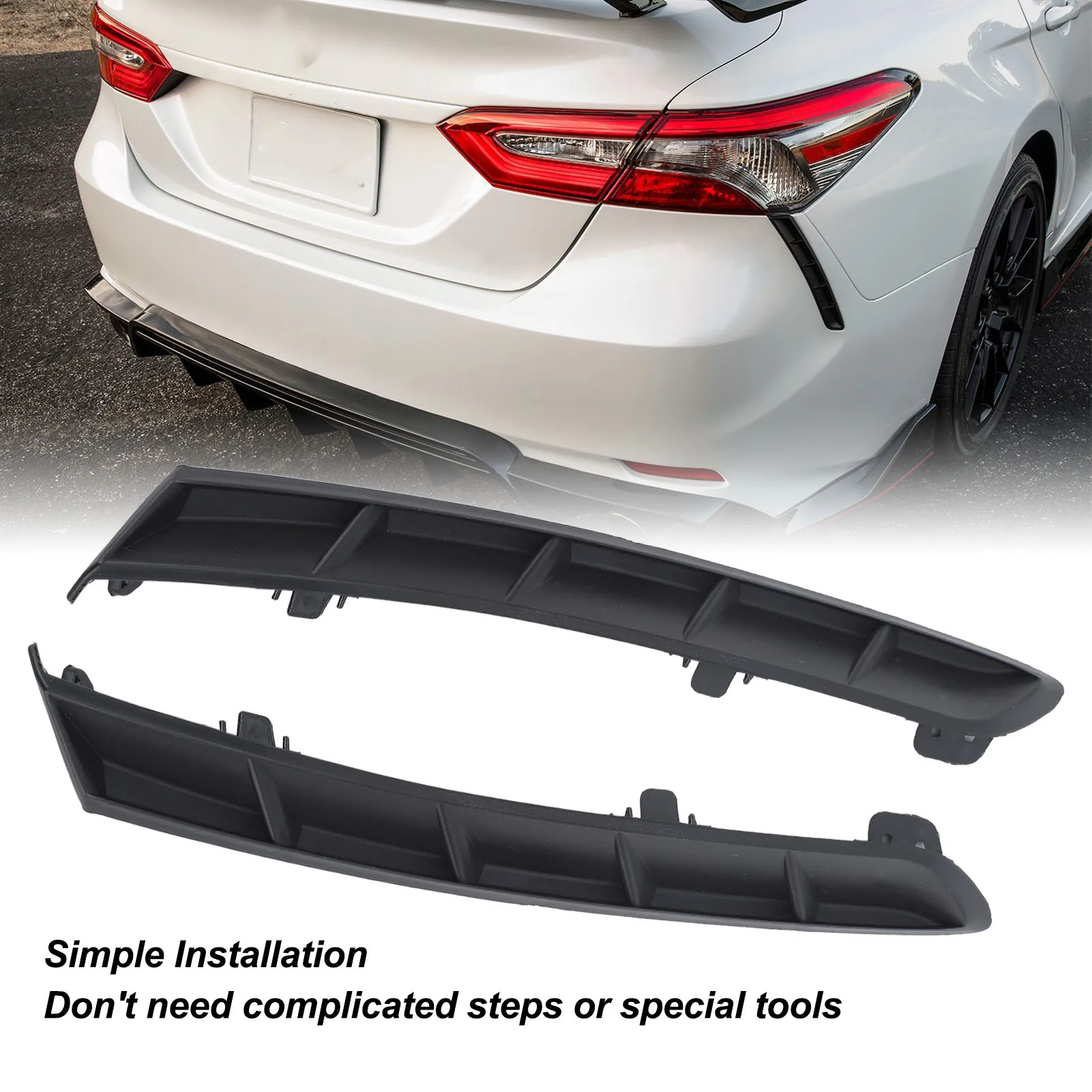 2Pcs Left And Right Rear Bumper Extension Trim 5216506030 For Camry 2018 to 2022