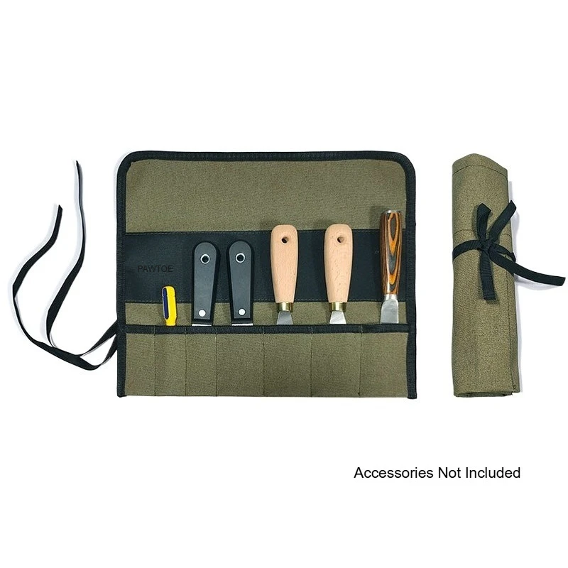 Heavy Duty Multi Purpose Roll Up Tool Bag Oxford Cloth Storage Case For Wrenches Screwdrivers Drills Hanging Garden Tool Parts