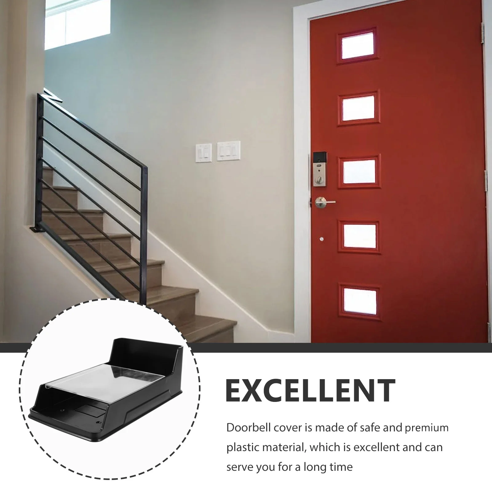 

Weatherproof Doorbell Cover Tough Plastic for Control Machine Splash Proof Sun Rain Protection Extended Lifespan