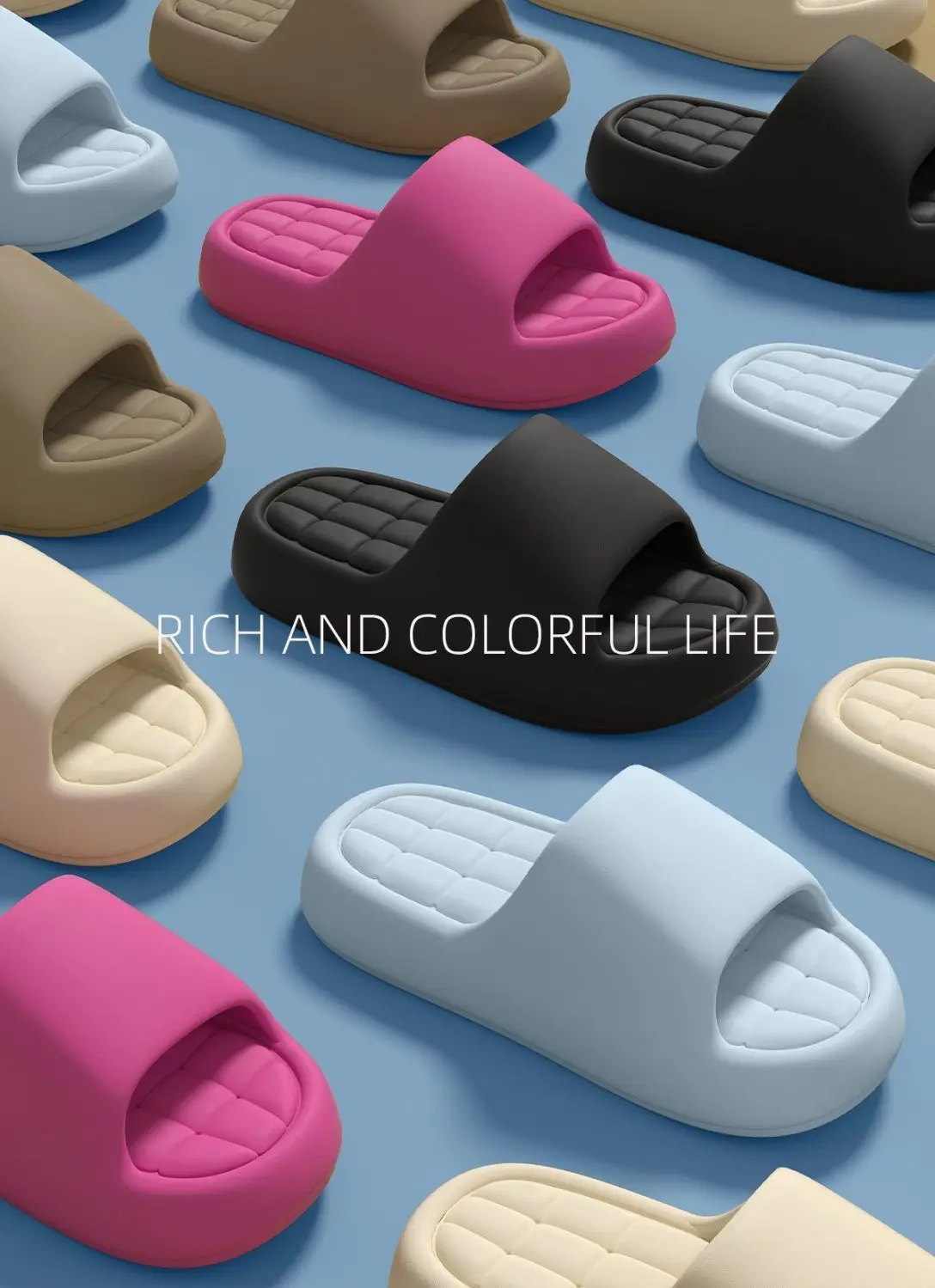 Unisex Badezimmer Hausschuhe Wolke Kissen Rutschen Sommer Flache Sandalen Dicke Plattform Schuhe Mann Innen Rutschfeste Paar Flip-Flops – Detail 3