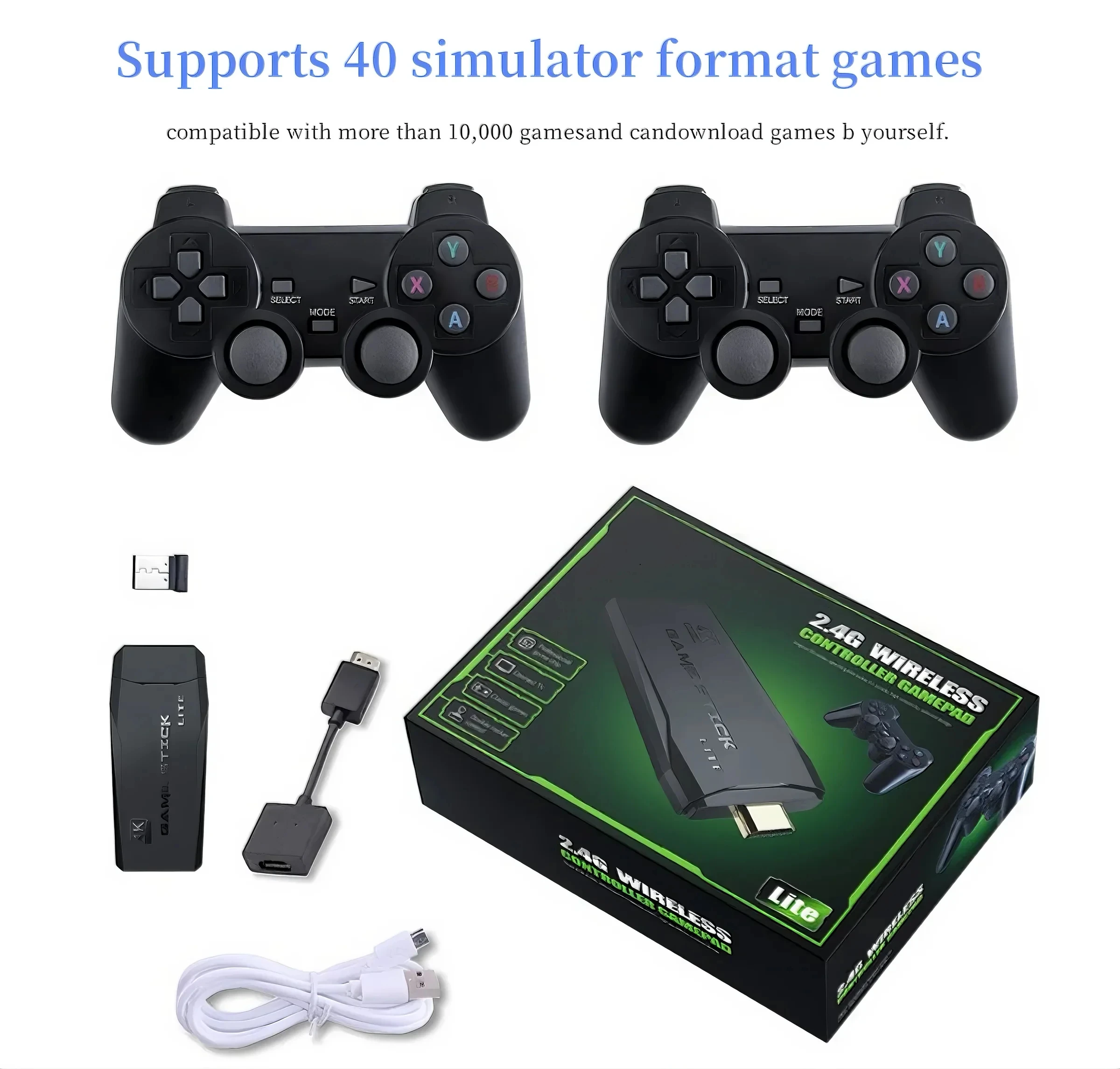 

M8 2.4GHz 64G Wireless Game Controller USB Joystick , 20000 games/external TVs Dual - Mode for Android TV Box & Windows PC