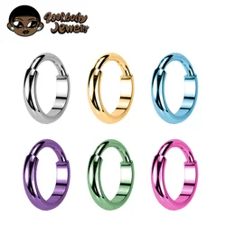 1pcs ASTM F136 Titanium Minimalist Huggie Hoop Earrings Helix Rook Lobe Conch Simple Hoops Ear Piercing 2026 New Jewelry