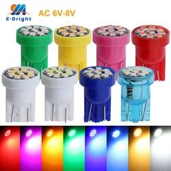 AC DC 8V 6V 6.3V 100PCS 555 158 168 194 T10 Led Bulb Arcade Pinball Machine Game Car Light Flashlight White Blue Red Ice Blue