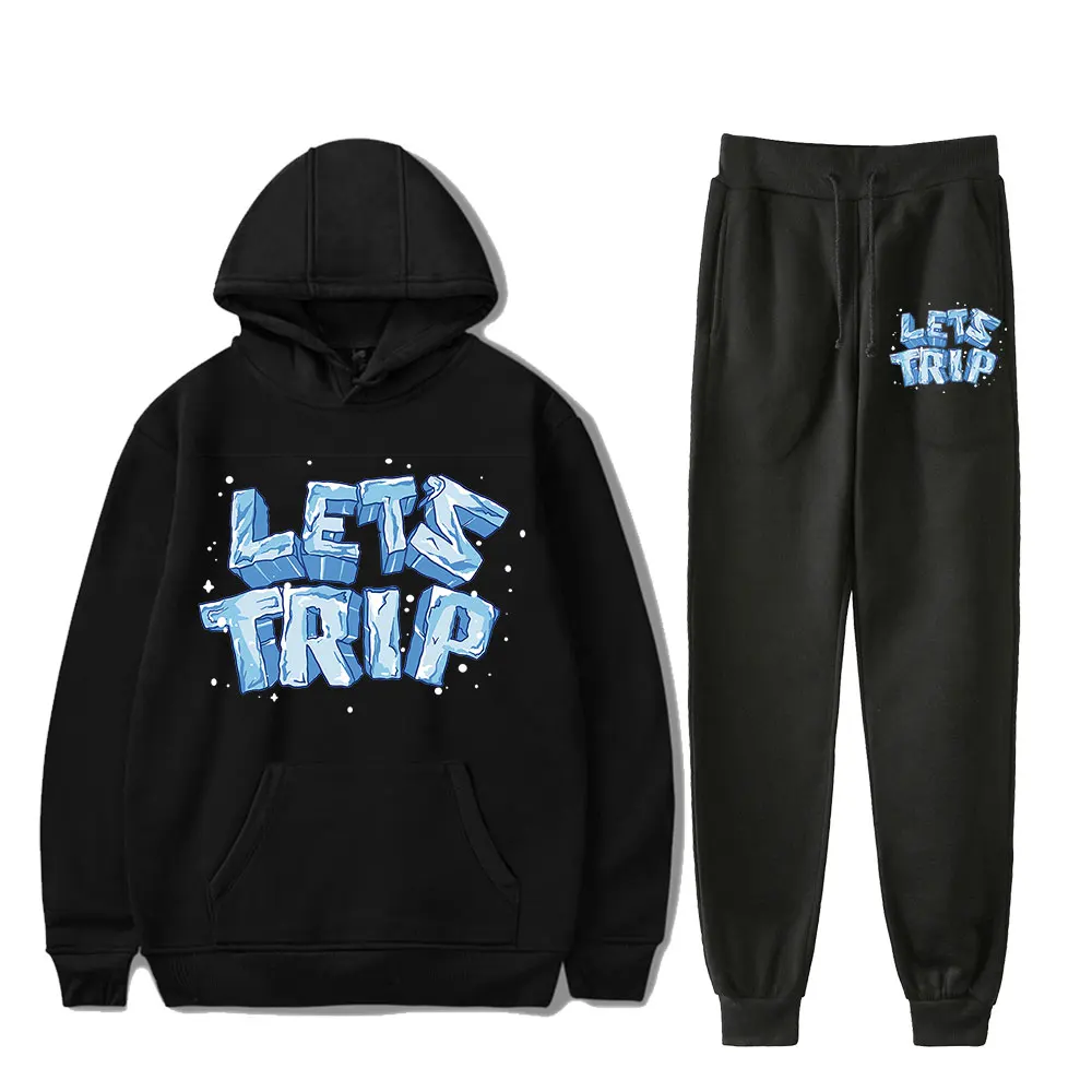 

Sturniolo Triplets Let's Trip Ice Винтаж 90-х годов Толстовки с капюшоном для мужчин и женщин Толстовки с капюшоном Брюки Костюм из двух предметов PULLOVER