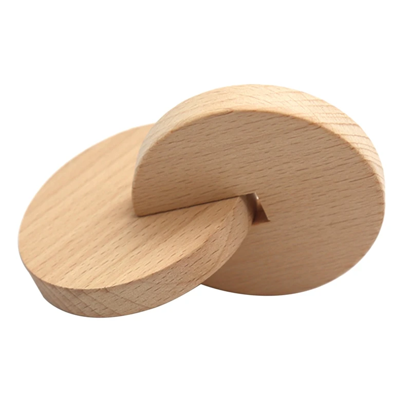 Newborn Infant Wooden Toys Interlocking Discs Solid Wood Preschool Children Exercise Hand Grasp Toy