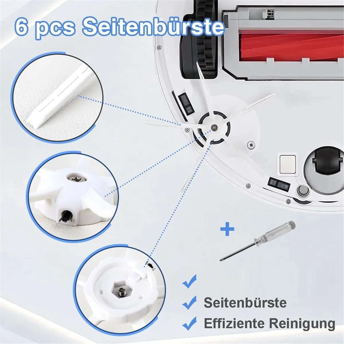 Accessory Set for Roborock S7 Series S7+ S7 MaxV Ultra/S7 Pro Ultra,Spare Parts Include Main Roller Brushes,Side Brushes