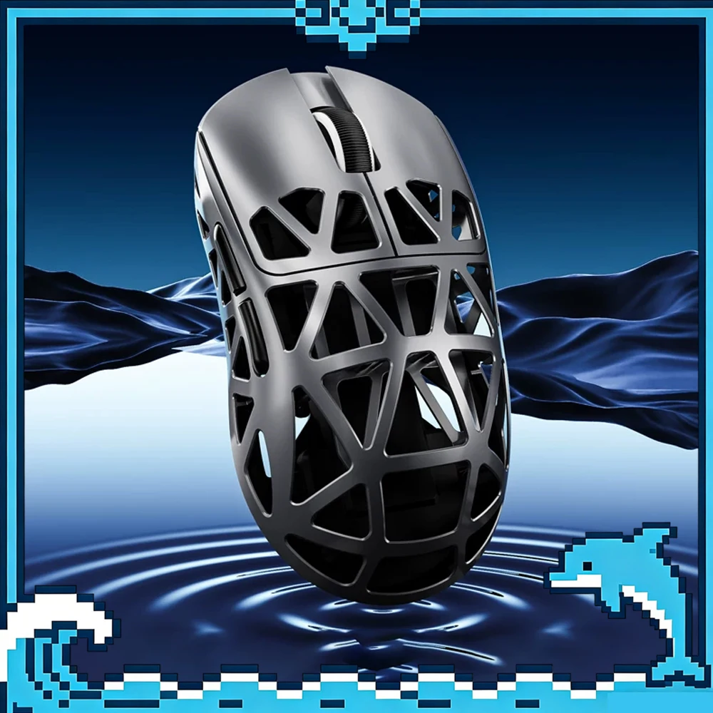 Attack Shark R2 Wireless Gaming Mouse Magnesium Alloy PAW3950 42000 DPI 8000Hz Polling Rate Tri-Mode Lightweight Esports Mouse