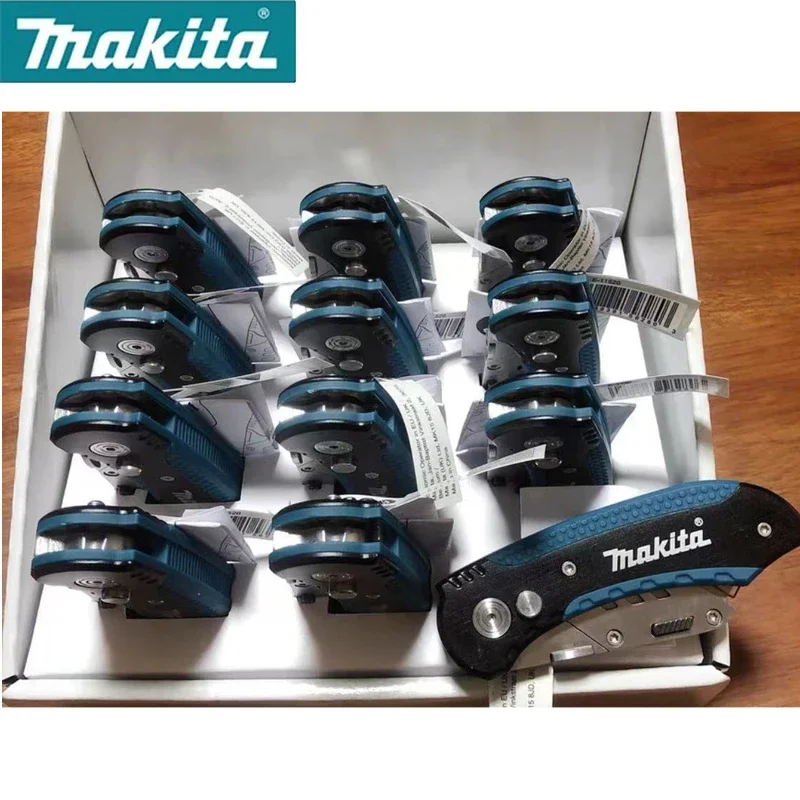 Imagem -04 - Makita Faca Utilitária Faca Dobrável Cortador de Tubulação Faca de Bolso Faca de Madeira Cortador de Papel Desembalagem Faca Industrial E10908