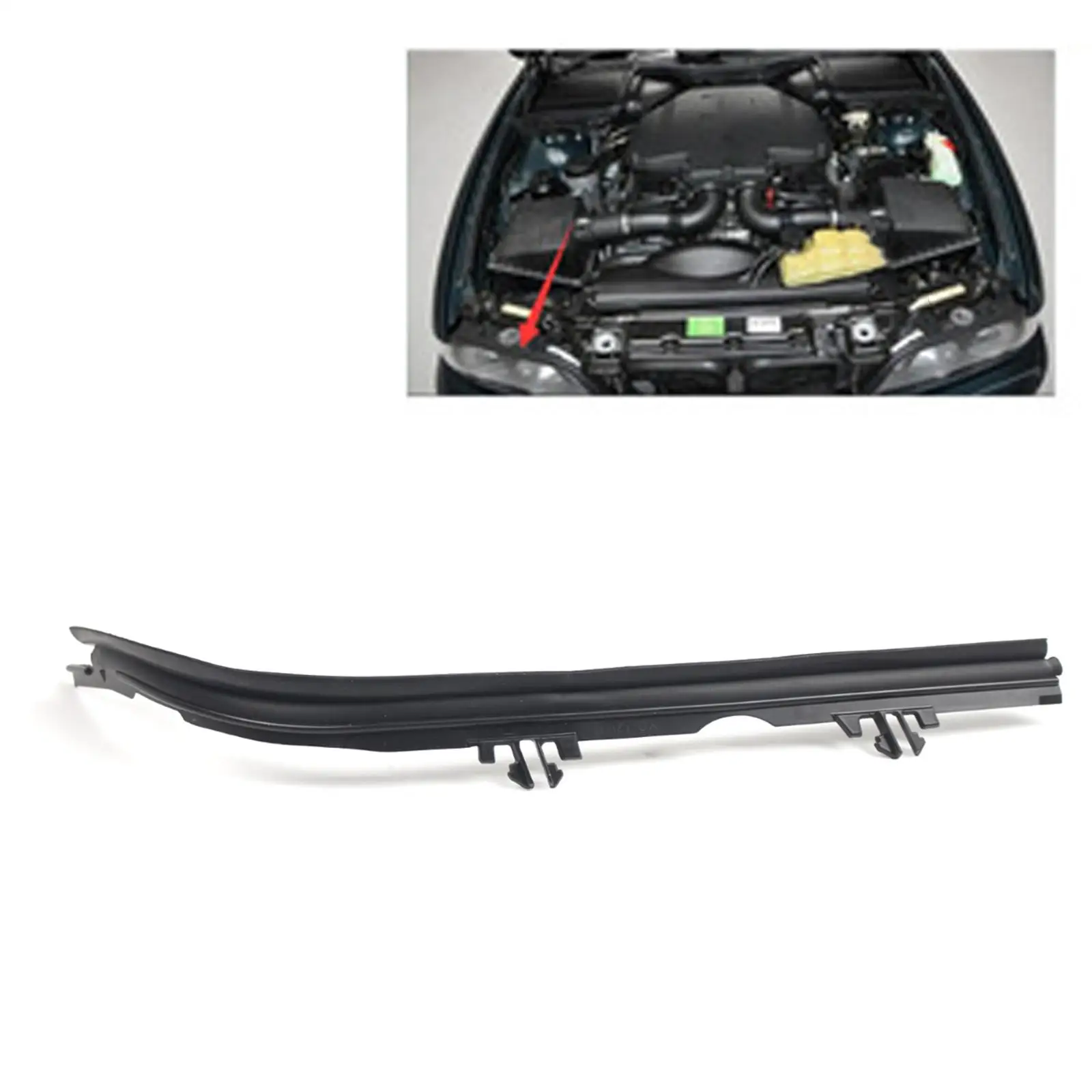 

63128387514 Exterior Auto Accessories Upper Headlight Gaskets Sealing Strip Replace for BMW 5 Series E39 Easy Installation