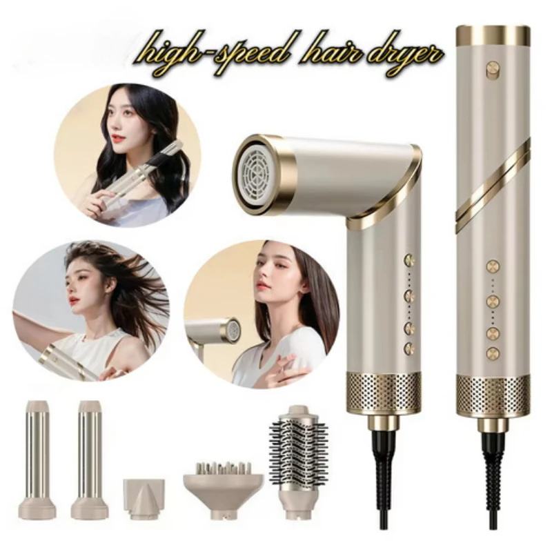 

5 in 1 Hair Dryer Professional Negative Ion Curling Iron Hair Straightener Brushless Motor High Speed Hair Dryer Hot Comb Set