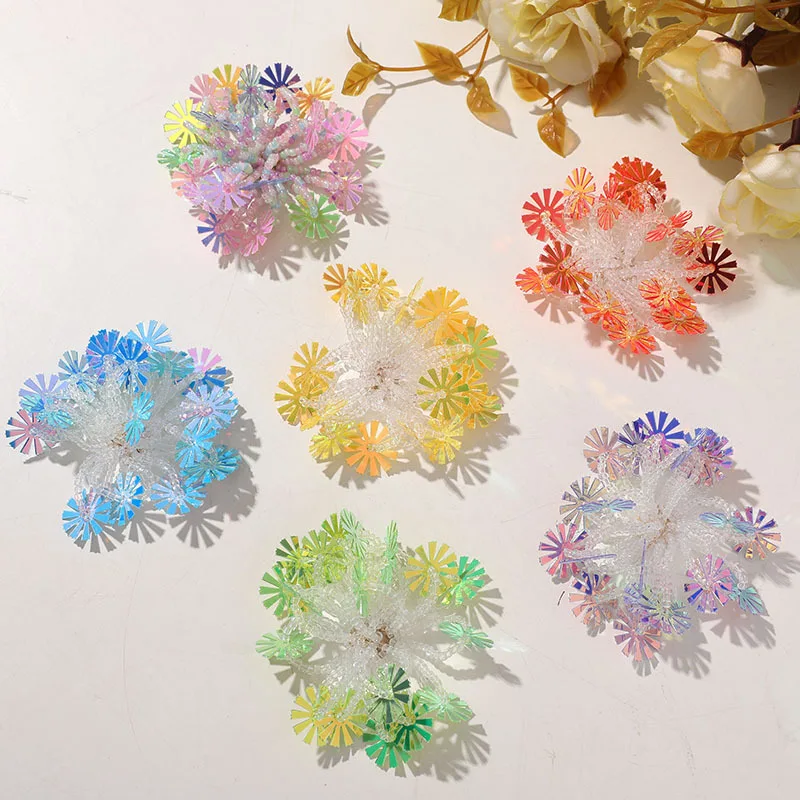 

5pcs Sequin bead sunflower sticker patches for clothing DIY material accessories shoe patch applique sticker