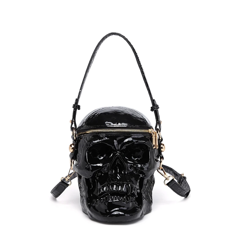 

Creative, quirky, individualistic, niche bags, mischievous head bags, metal skull head crossbody bags, single-shoulder bags