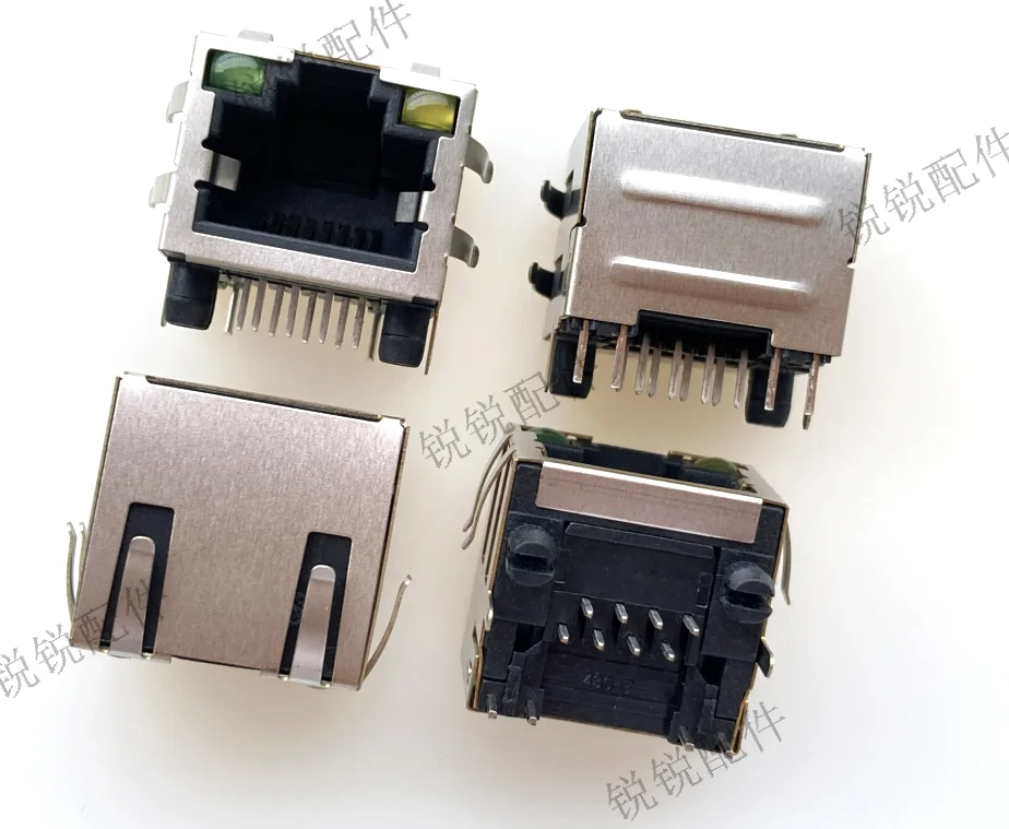 For  New Light RJ45 shielded network socket Network port Crystal socket 8P Network cable connector with shrapnel