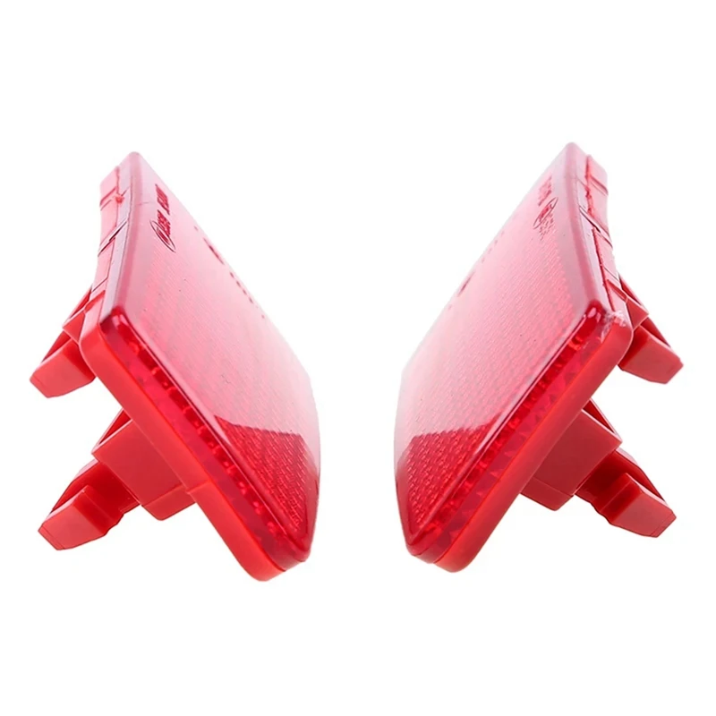 2 PCS Vehicle Inside Rear Fog Lamp Reflective Sheet Warning Light Red ABS For Volkswagen Touareg 2011-2014 7P6945106 7P6945105