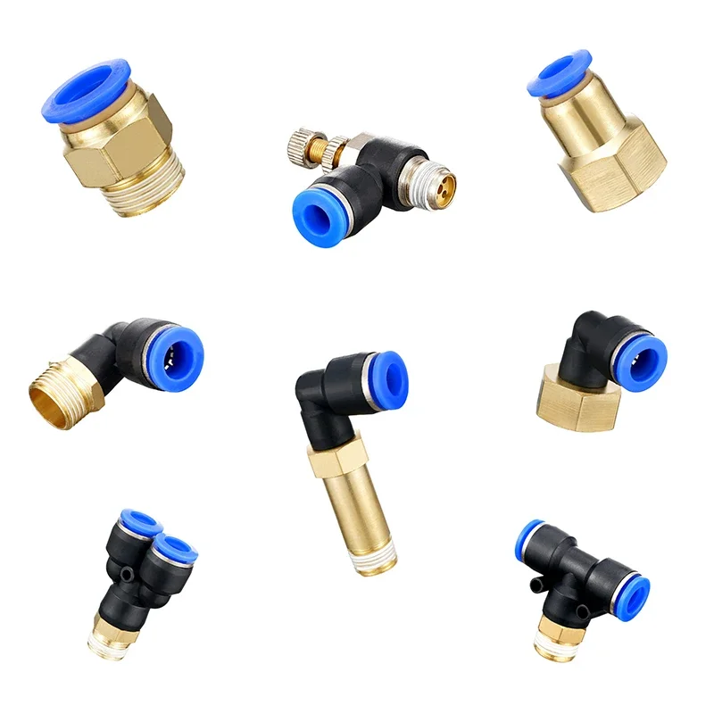 1pcs Pneumatic Quick Connector PC PCF PL SL PB 4MM-12mm Hose Tube Air Fitting 1/4\