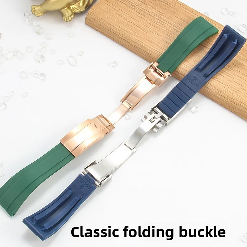 Red Black White Gray Blue for Rolex Daytona Water-ghost Silicone Bracelet Sweatproof Shockproof Mens Luxury Watch Accessory 20mm