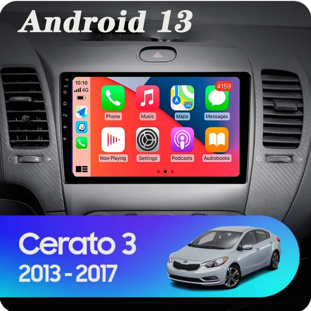 

Android 13 Carplay Auto Car Radio For Kia K3 Cerato Forte 2013 - 2017 3 YD Navigation GPS Multimedia Player video Stereo wifi+4G