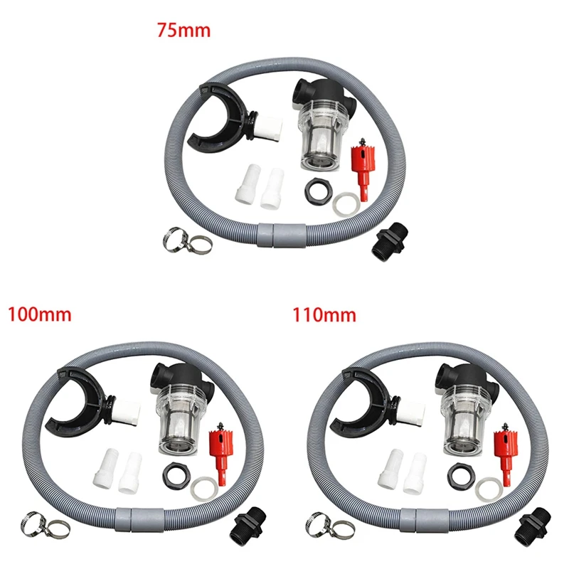 

J1UL1N Rain Catcher Rain Barrel Diverter Rainwater Collection System 1 Set Flex Hose Durable Sealing Rubber Ring