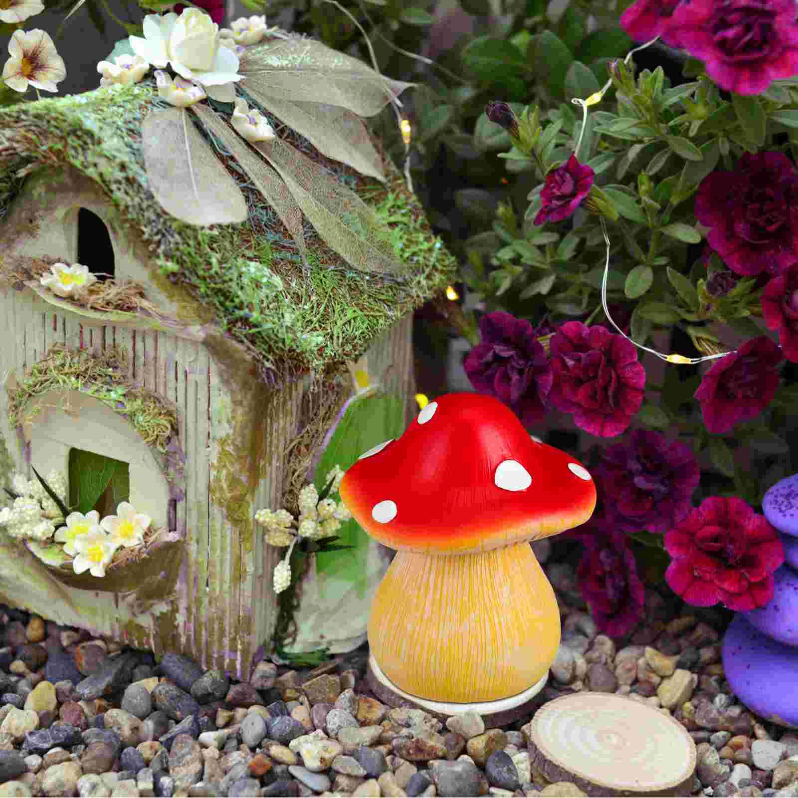 Secret Storage Container Mushroom Garden Decoration Hidden Box Key Case Holder Office