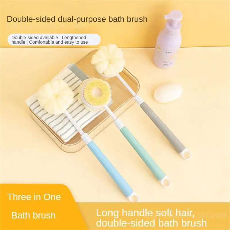 Sponge Bath Brush Promote Blood Circulation Duality Hair Planting+bath Ball 125g Household Daily Necessities Back Bath Brush