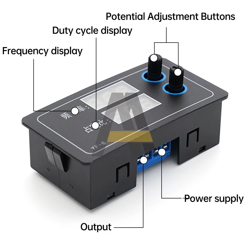 Generatore di segnali a onda quadrata PWM DC 5V 7-24V 1HZ-frequenza regolabile del ciclo di frequenza dell\'impulso di azionamento 100KHZ