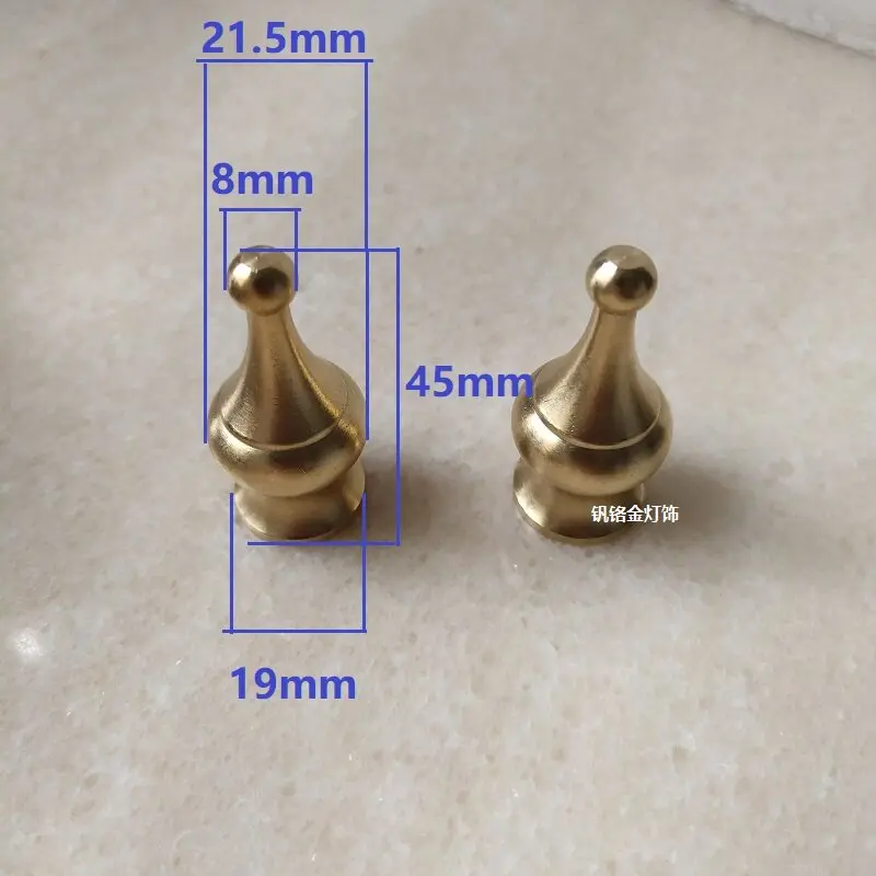 2PCS Pure Copper Brass M10 Inner Tooth Nut Crown Beauty Fixed Screw Cover Table/Candle/Hanging Lamp DIY Decorative Accessories
