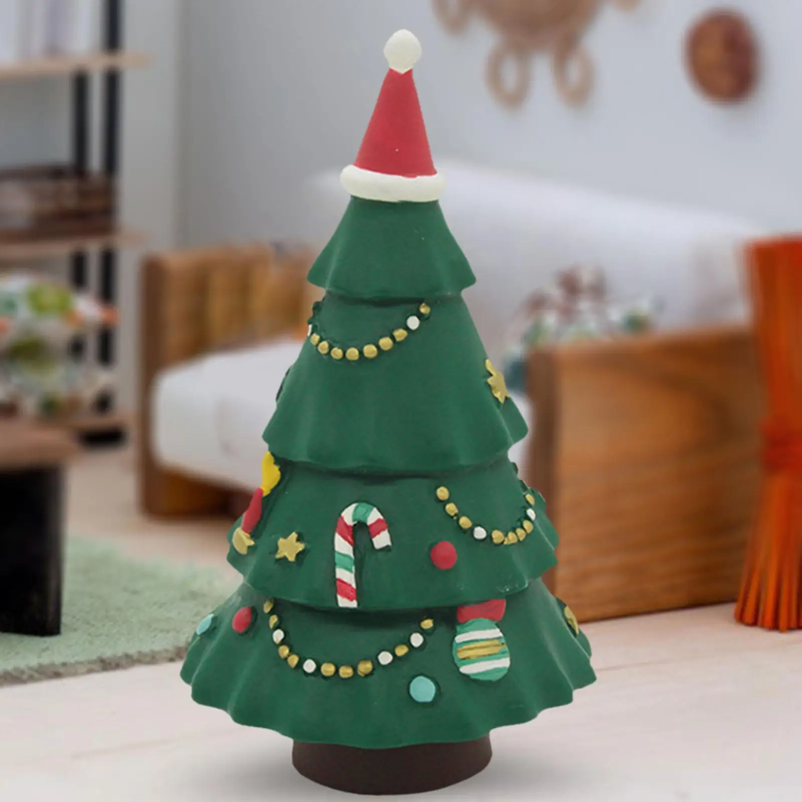 Modelo de árbol de Navidad de casa de muñecas 1:12, árbol de Navidad en miniatura, bricolaje, adornos de vegetación pequeños simulados para Micro paisaje