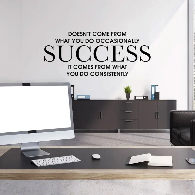 

Wall Quote Success Doesn't Come From Sticker Modern Transfer PVC Office Work Decal Decoration Art Decor Murals Wallpaper 3O07