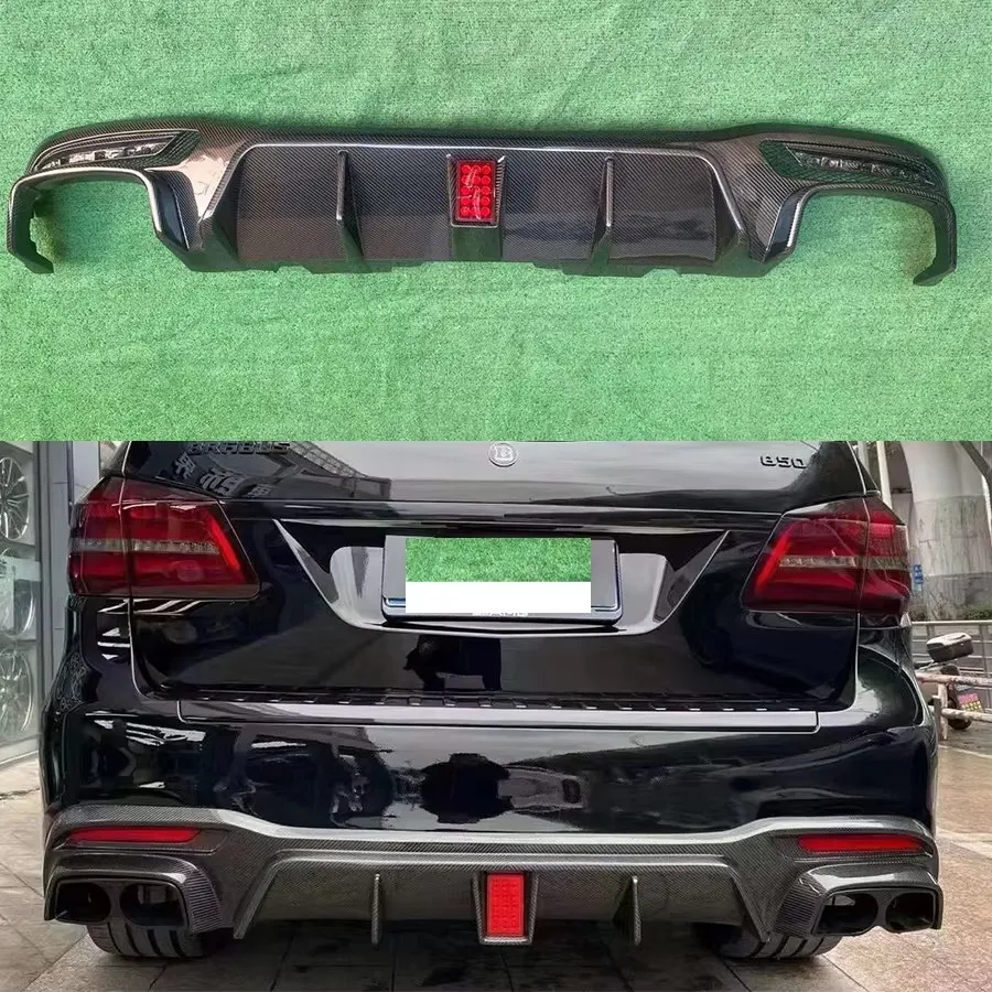 

Для Mercedes-Benz GLS W166 GLS450 GLS53 GLS63 2015-2019: задний диффузор из карбона, сплиттеры, спойлер, накладка на задний бампер