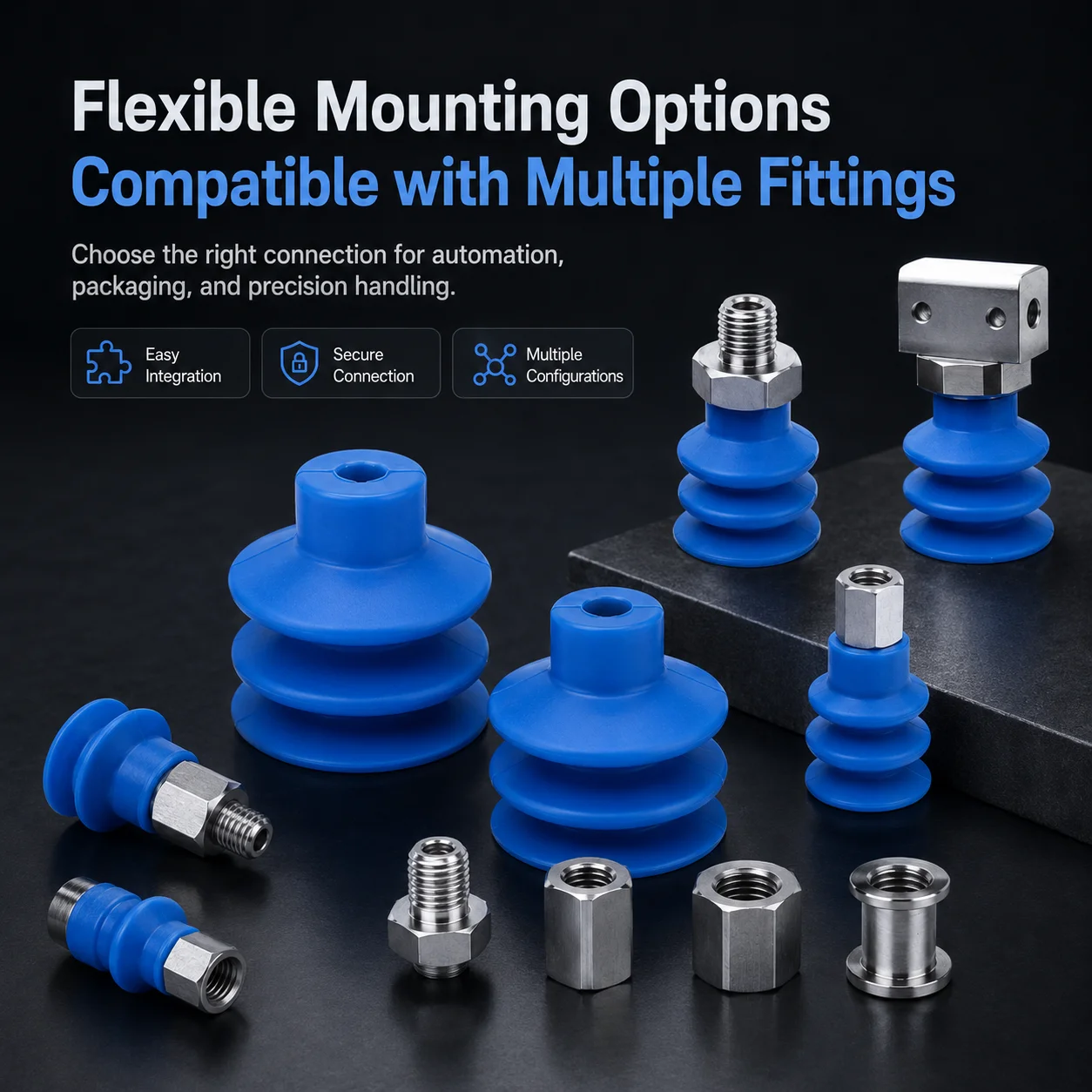 10PCS FG Pneumatic Vacuum Suction Cup Sucker Silicone Bellows Vacuum Cups Injection Molding Machine Accessories for Aoto Robot