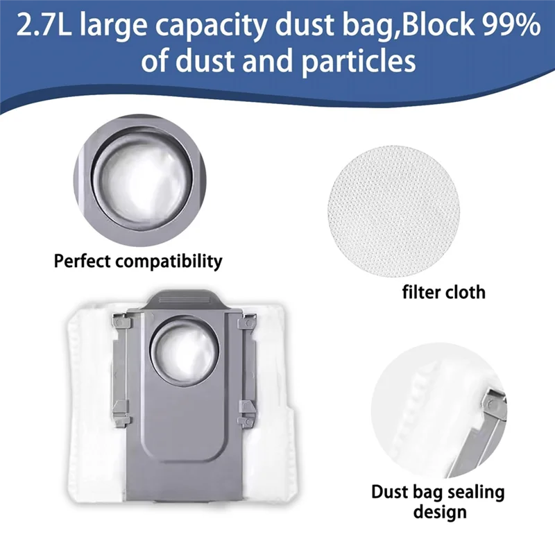 Комплект аксессуаров для робота-пылесоса ABZA, запасные части для Roborock Q10 S5/Q10 S5+/Q10 X5/Q10 X5+