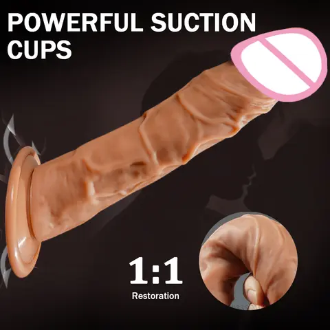 Realistic G-Spot Dildo with Suction Cup Silicone Penis Anal Dildo Adults Sex Toys for Women Man Strapon Dick Vagina Stimulator