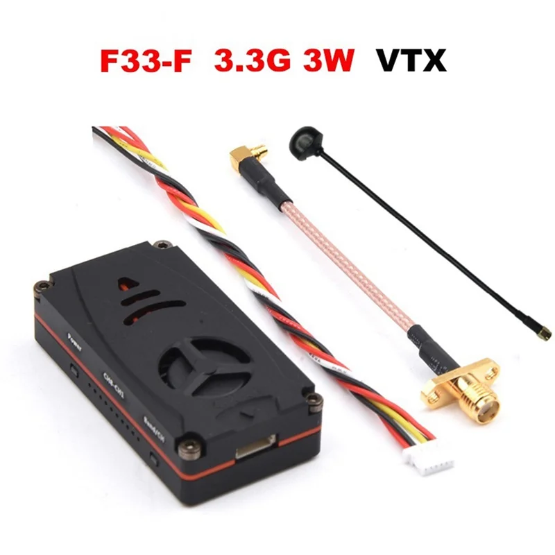 F33-F 3.3G 3W VTX 8CH FPV Video Transmitter For RC FPV Long Range Racing Drone-T44C