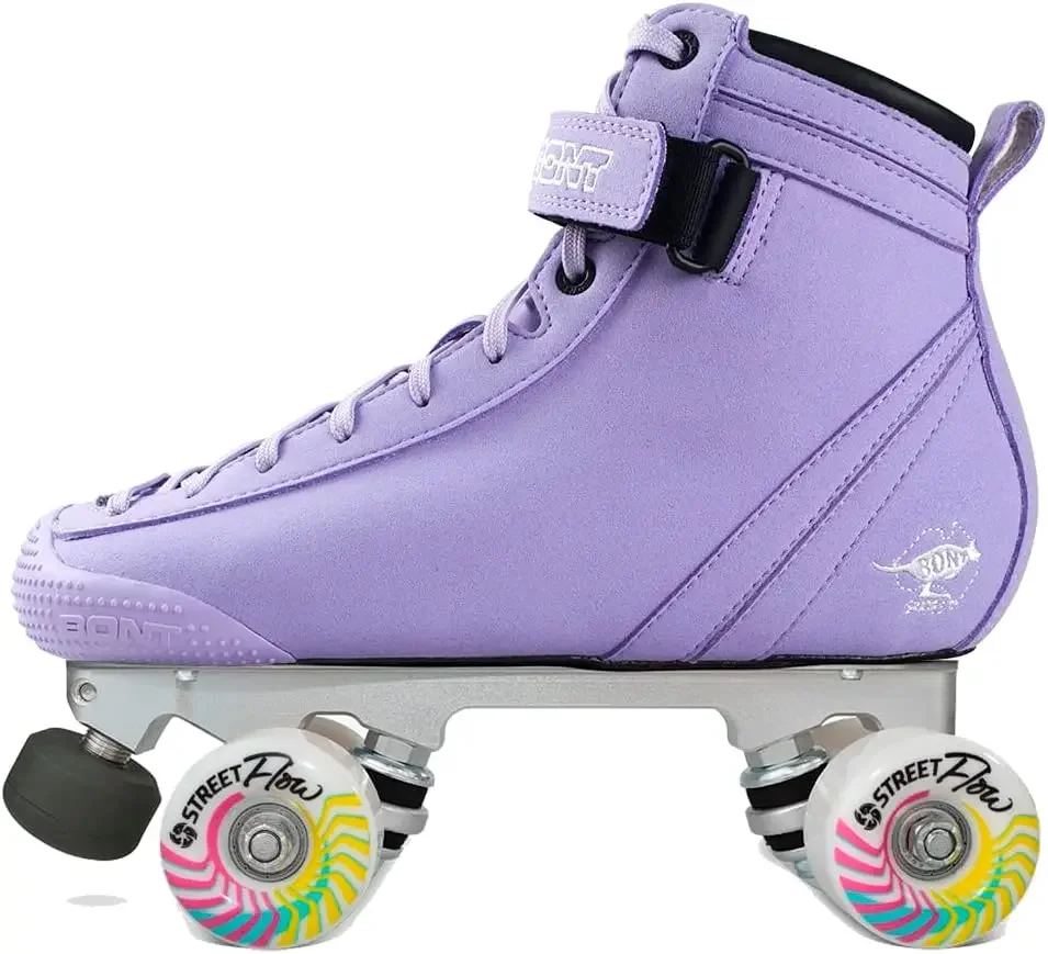 Parkstar Vegan Lavender Suede Professional Roller Skates for Park Ramps Bowls Street - Rollerskates for Outdoor and Indoor