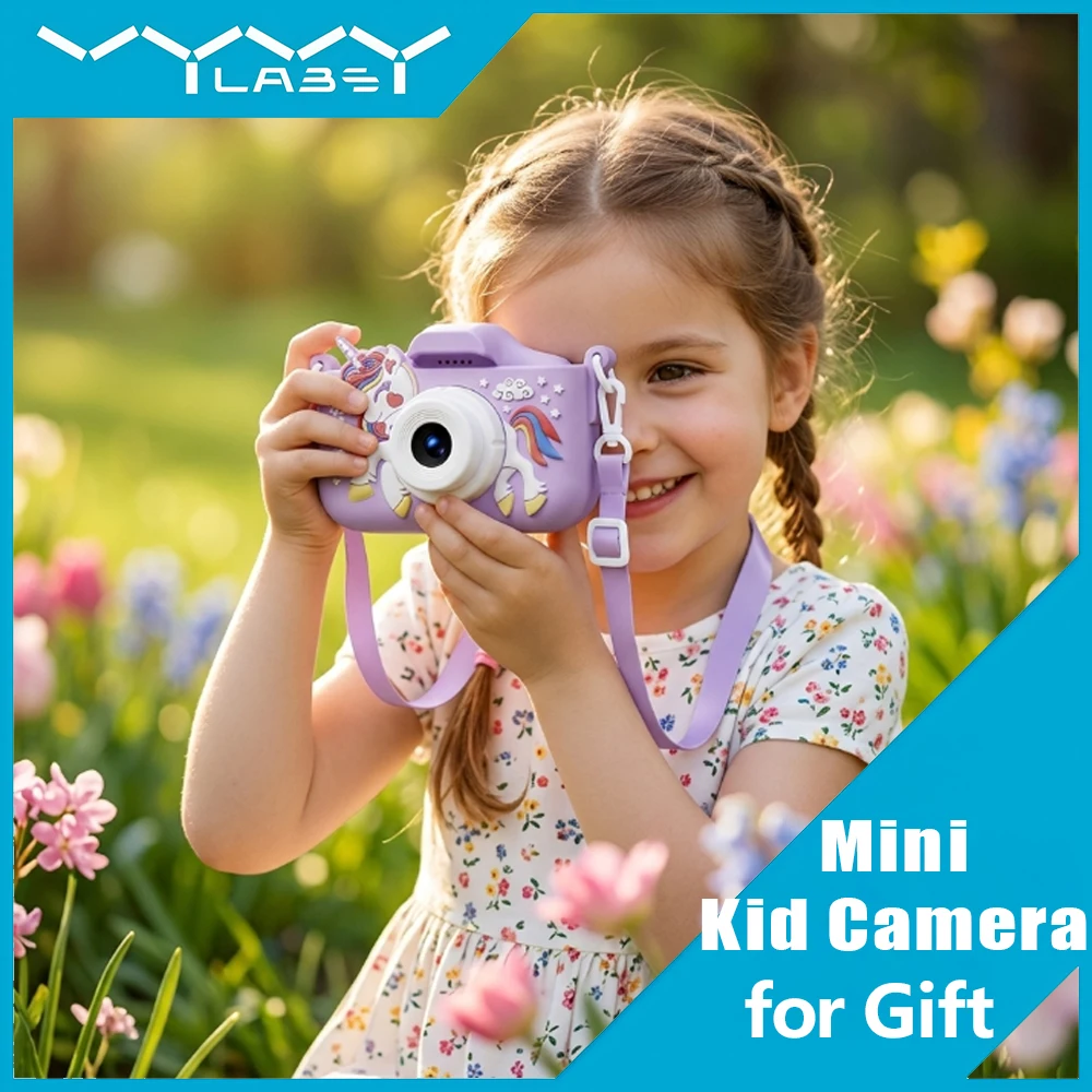 Vyvylabs 2026 Upgraded Mini Kid Photo Camera with Music 1080P Digital Video Camera Festival Birthday Gifts for Girls and Boys