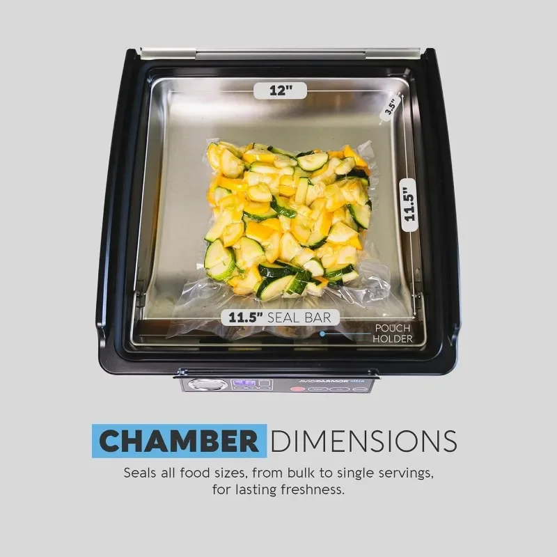Chamber Vacuum Sealer Machine Perfect For Wet Foods, Compact Seal Bar. Hose For Use With External   heat sealer