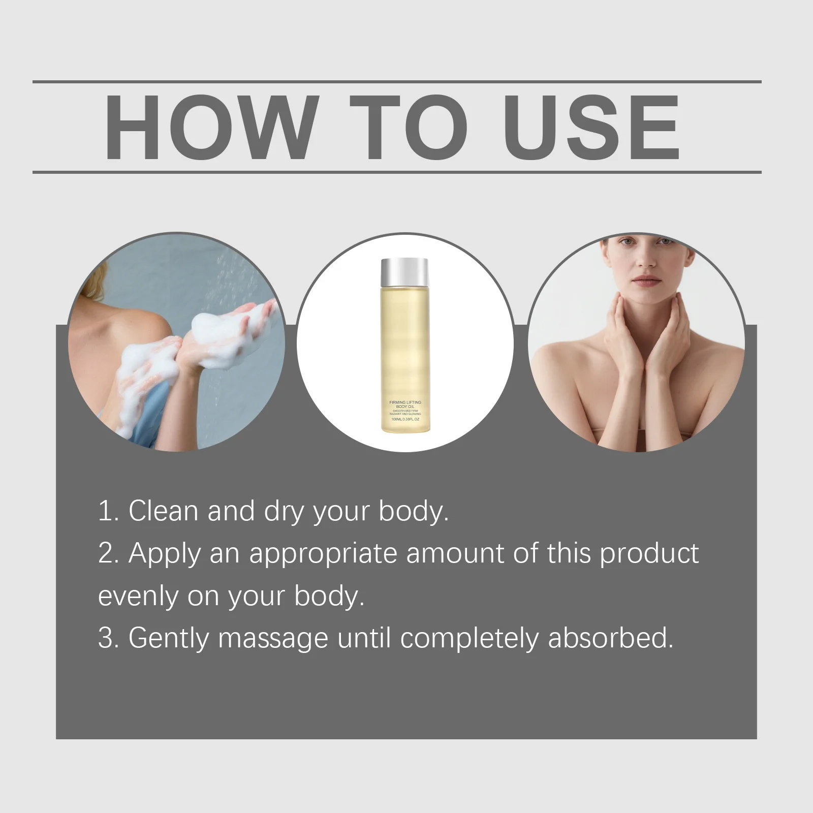 Firming Lifting Body Oil Improving Texture Soothing Smoothing Dry Skin Brightening Deep Nourishing Hydrating Massage Skin Care