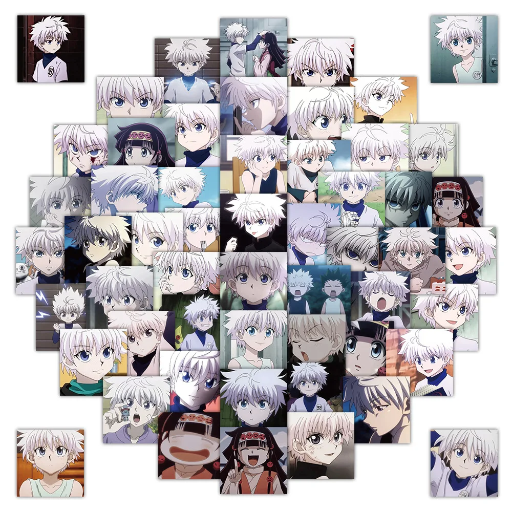 59pcs Hunter X Hunter Killua Solo Cartoon Stickers Waterproof Decorative Stickers For Laptop Phone Notebook Stickers Kids Gift