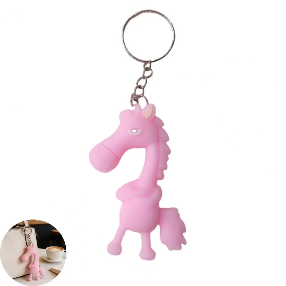 الكرتون الحصان قلادة الوردي الحصان المفاتيح 3d الكرتون الحصان المفاتيح قلادة متعددة الوظائف حلقة معدنية مفتاح سلسلة فريدة من نوعها للأطفال