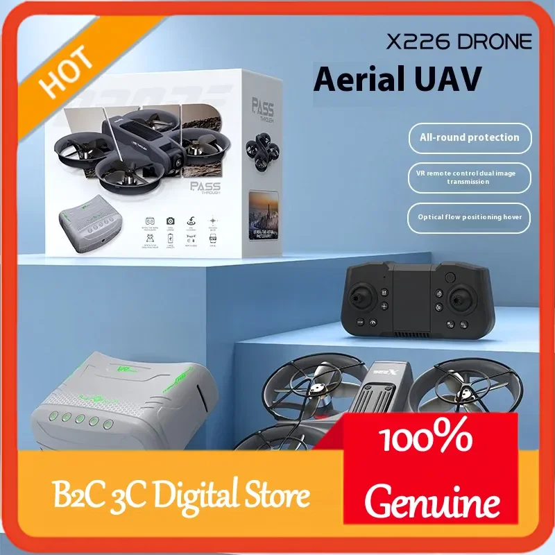 

Версия VR Дрон с дистанционным управлением X226 Аэрофотосъемка высокой четкости Стрельба трюков Бесщеточный двойной картинок RC Квадрокоптер Игрушка