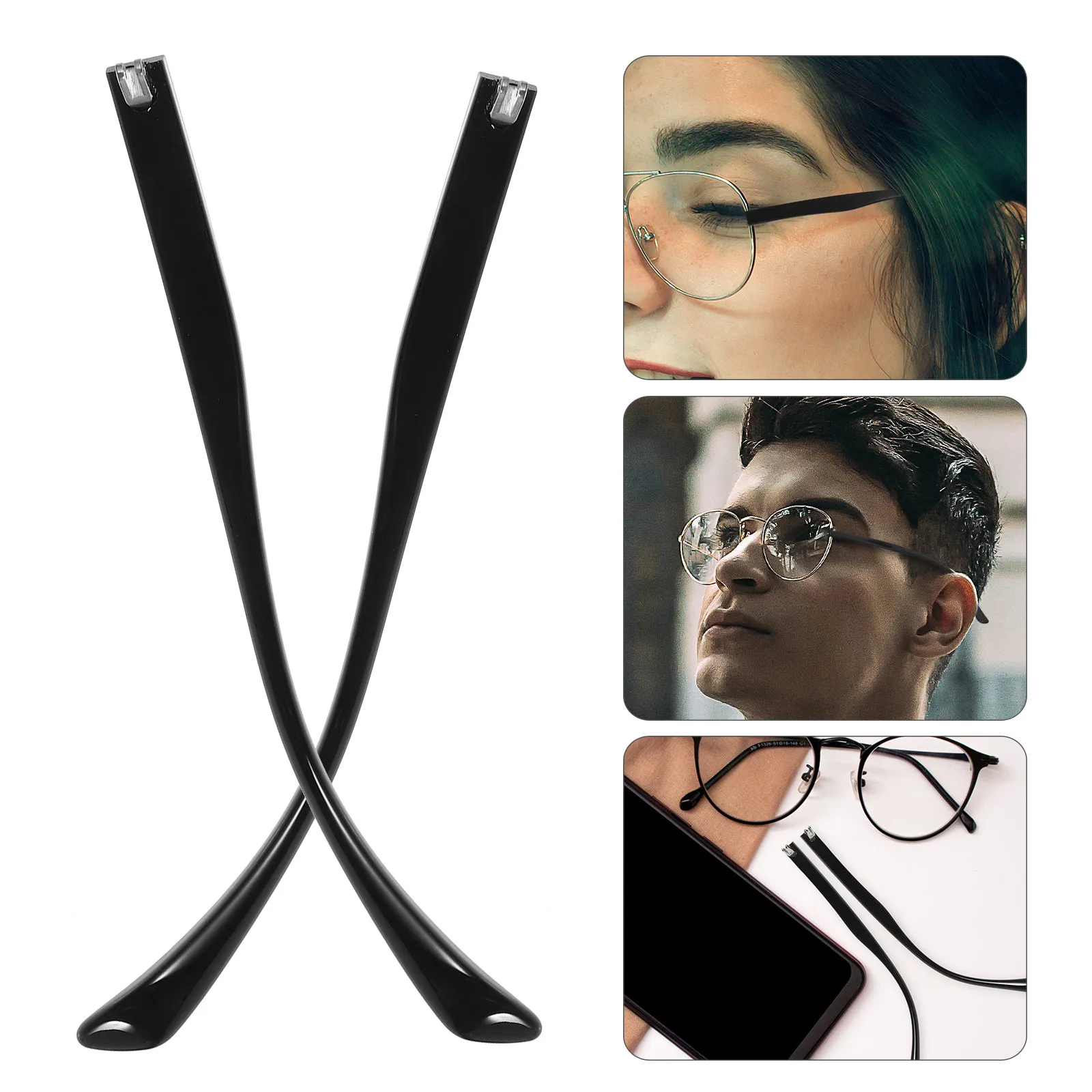

1Pair Eyeglasses Replacement Temple Metal Arm Legs Universal Glasses Arm Legs for Reading Sunglasses Repair Kit