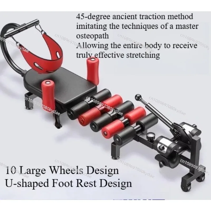 Lumbar Spine Stretcher Spinal Traction Device  Inversion Bed Height Increase Leg Relax Home Therapy